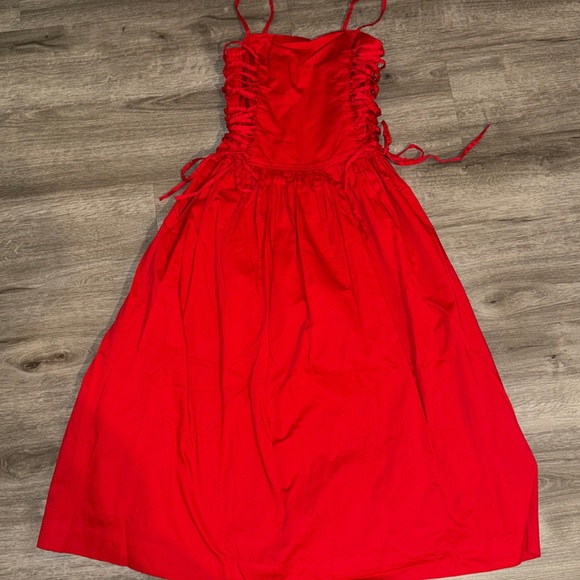 Damson Madder Red Angelina Midi Dress - Picture 10 of 16
